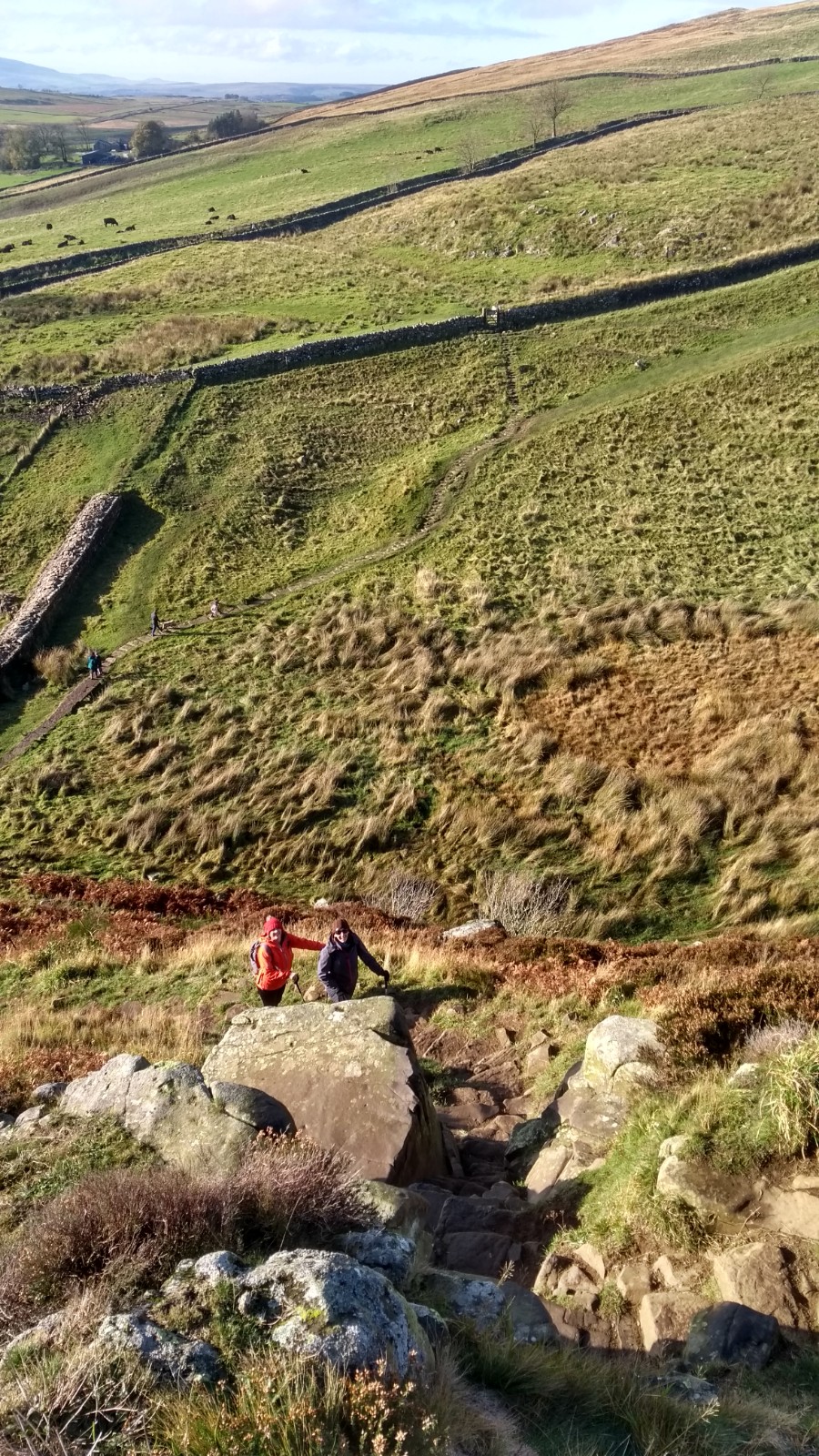 Steep path Hadrian's Wall