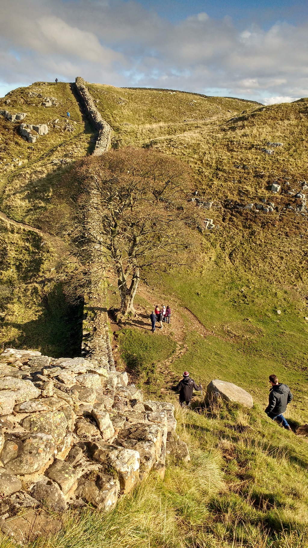 Heading into Sycamore Gap, Hadrian's Wall, Northumberland