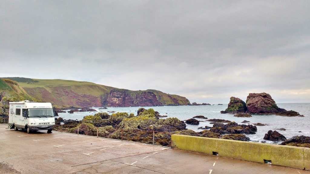 Motorhome parking St Abbs Scotland