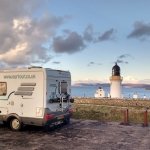 Motorhome Parking Dunnet Head, NC500, Scotland