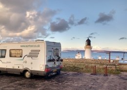 Motorhome Parking Dunnet Head, NC500, Scotland