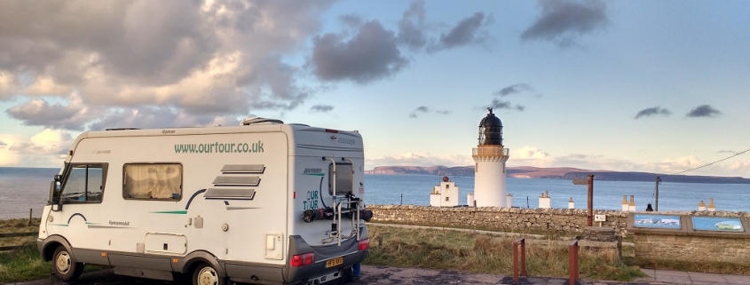 Motorhome Parking Dunnet Head, NC500, Scotland