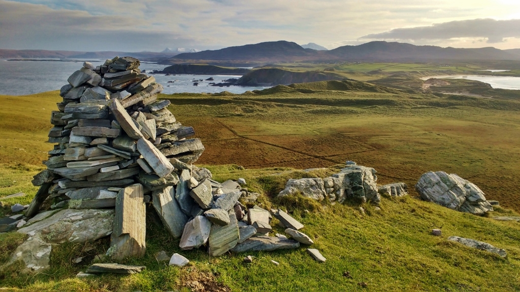 Cairn on Fharaid Head near Durness, NC500, Scotland
