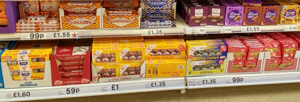 Tunnocks products in supermarket