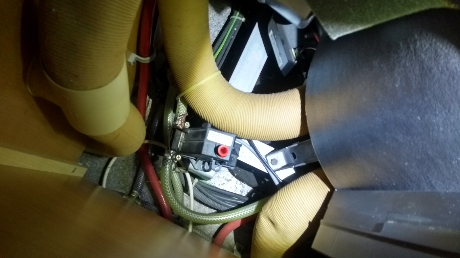 Our motorhome frost control valve which stops the boiler water heater from freezing