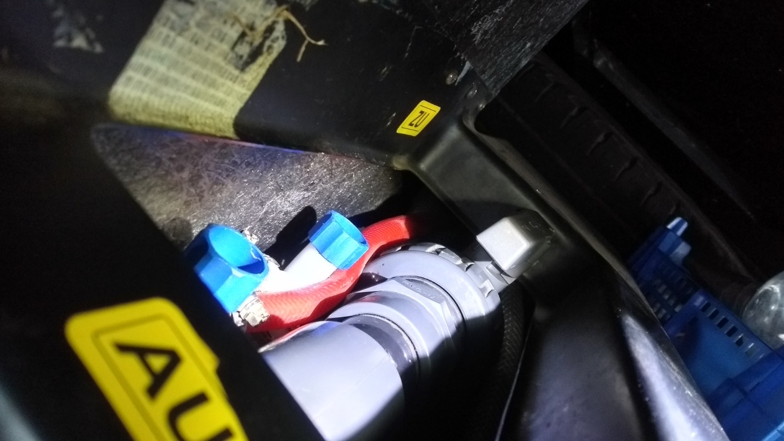 Opening our motorhome drain valves next to the grey water tap