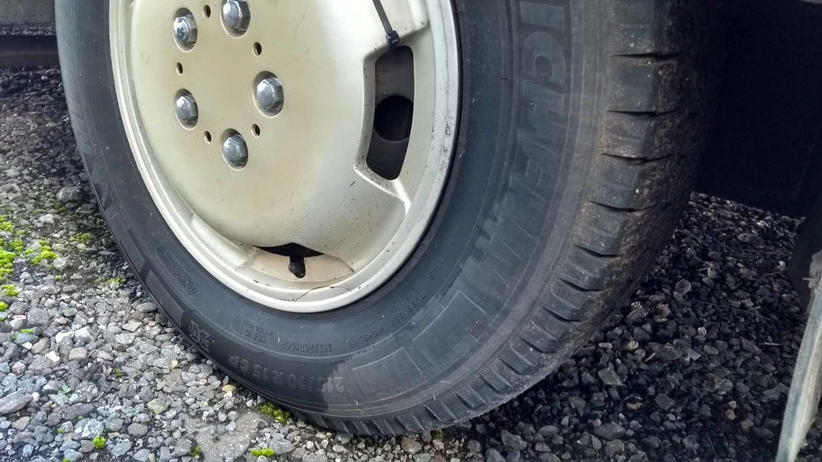 Our motorhome tyres might be sat on this point for months, so we've got motorhome-specific tyres to help cope with this type of loading