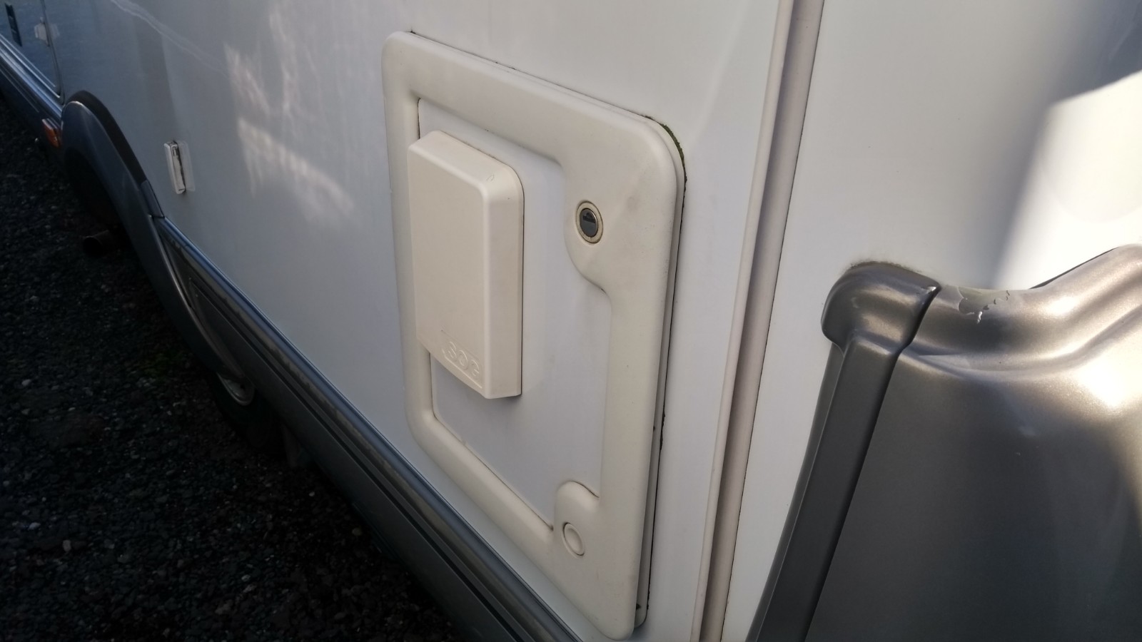 We empty and clean the 'chemical' toilet cassette during the mothballing process 