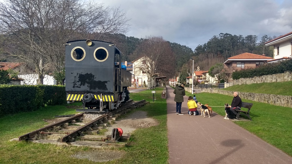 Trains like this would have plied the Green Way. The platform in the distance is now a tourist office.