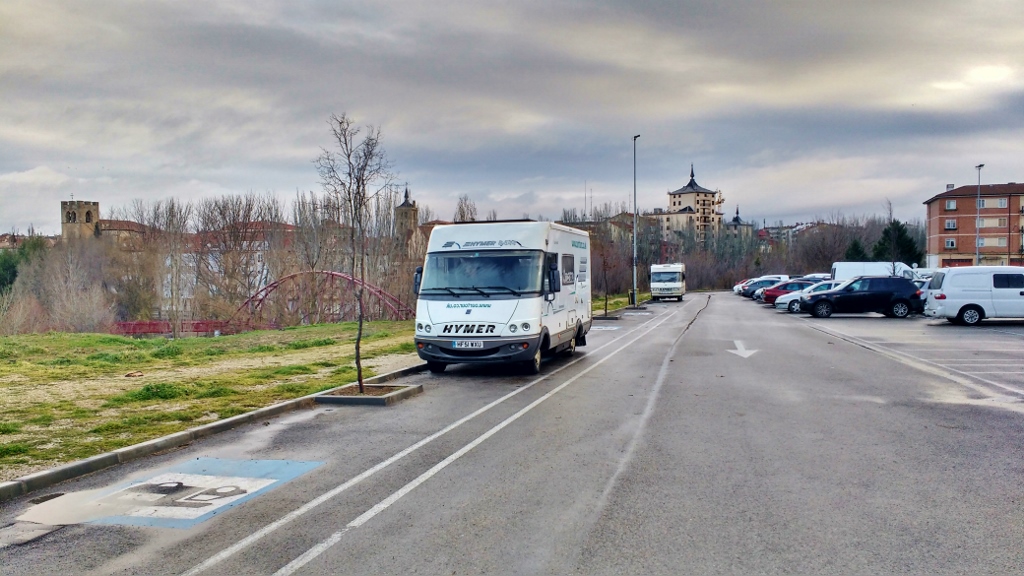 Motorhome aire Aranda De Duero, Spain