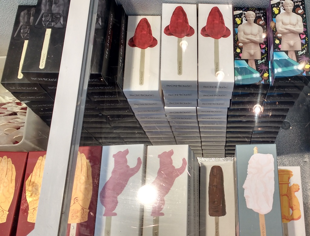 Whacky ice lollies in the Mercado de San Miguel