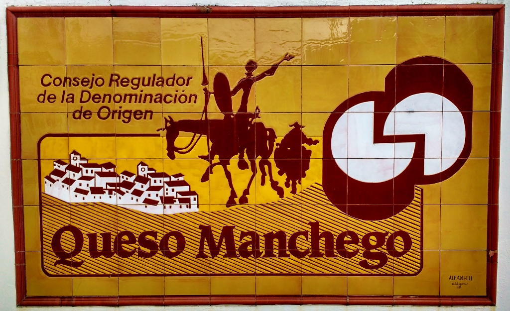 Manchego Cheese Sign Valdepenas Spain