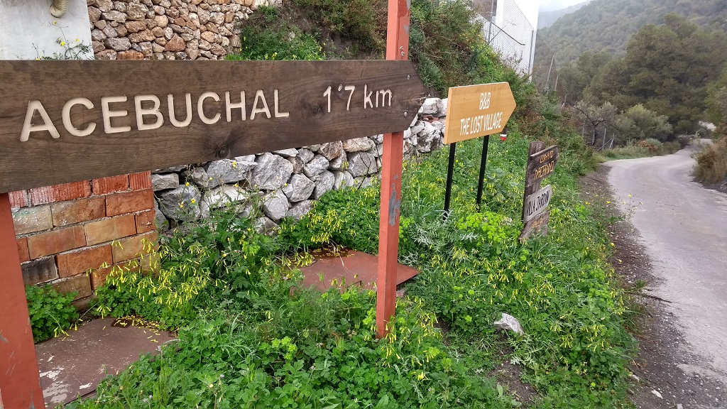 The turn-off from the MA-5105 to Acebuchal