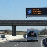 coronavirus road signs spain