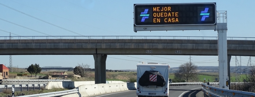 coronavirus road signs spain