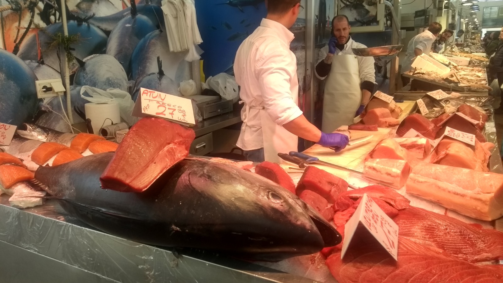 Tuna at the central fish market in Cadiz