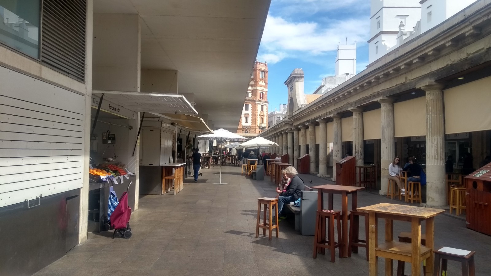 Seafood stalls at the Cadiz central market