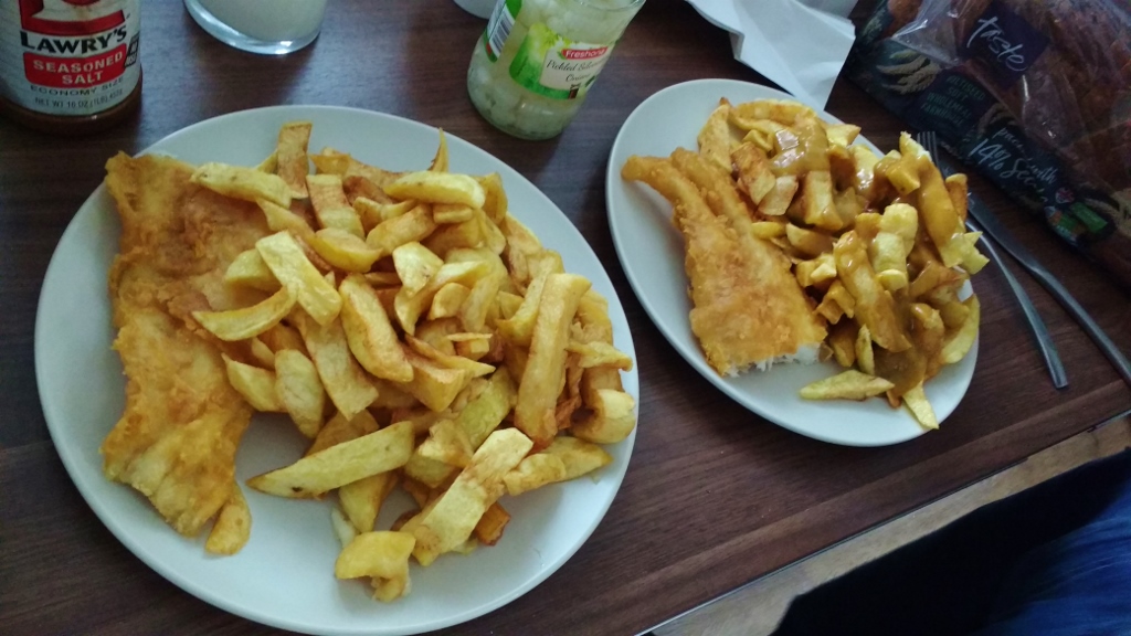 Covid-19 lockdown take away fish and chips