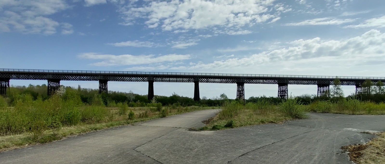 Walking past the Bennerley Viaduct, 2 miles from our house.