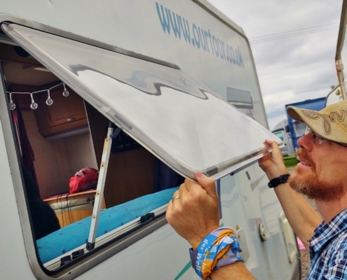 Replacing motorhome window