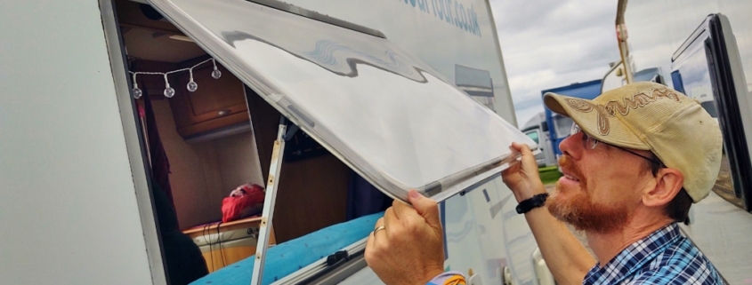 Replacing motorhome window