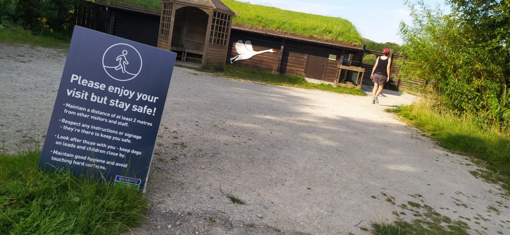 One of the bird hides at Carsington which is now open - there are signs liberally spread reminding you to social distance.
