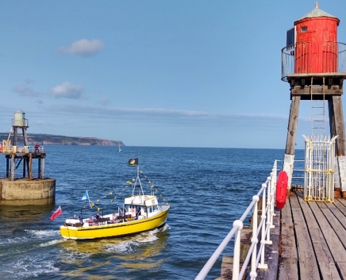 yellow boat trip at Whitby