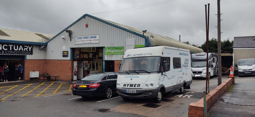 Zagan the Motorhome Getting Fettled At Our Local Garage MOT Service