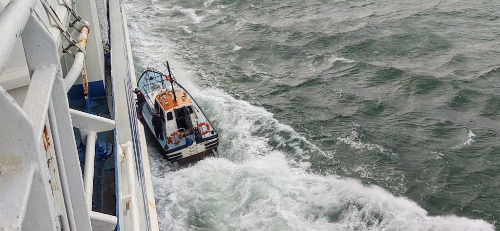 Pilot boarding boat in Santander