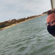 In mask arriving in Spain on ferry