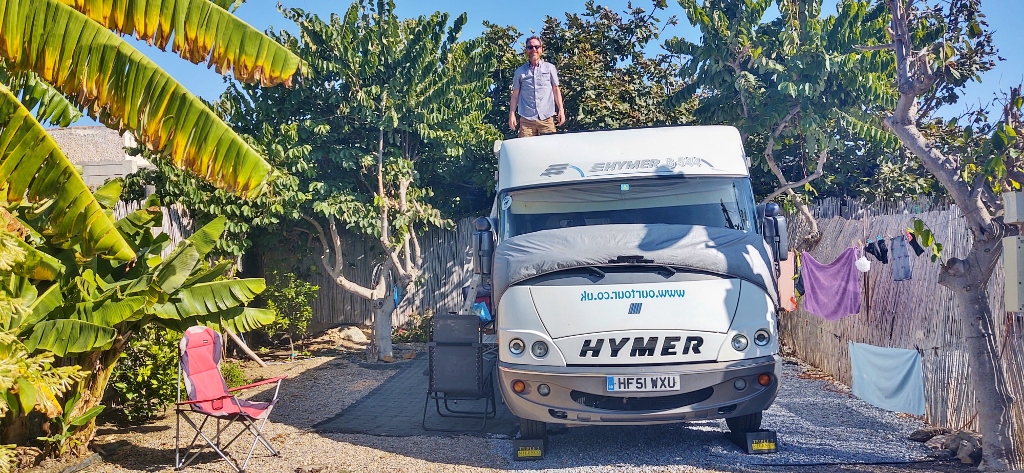 motorhome repairs at the campsite in Nerja