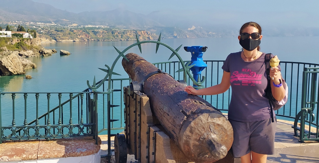 ice cream on the Balcon de Europa, Nerja