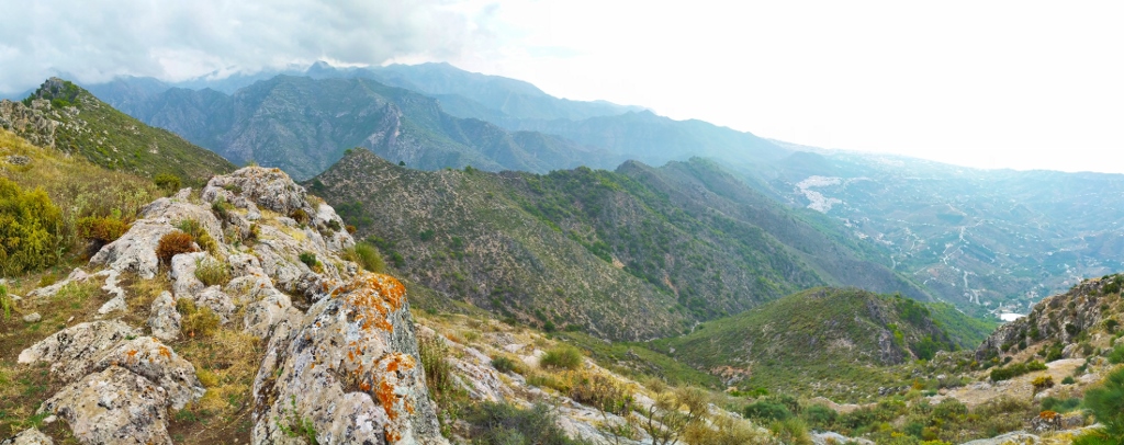 view from el furte overlooking Nerja, Spain