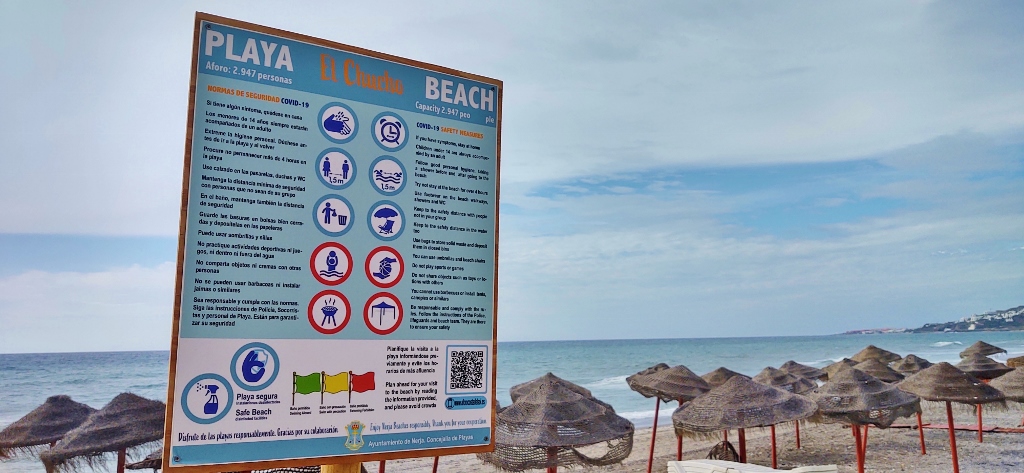 Covid beach rules Nerja
