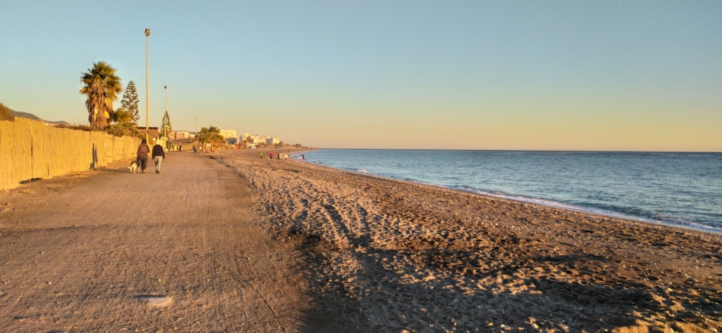 Playa Playazo in Nerja on New Years Eve 2020