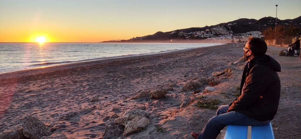 Watching the last sunset of 2020 in Nerja