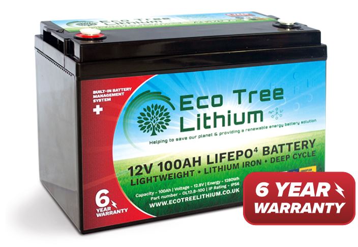 Eco Tree Lithium Iron LIFEPO4 Leisure Deep Cycle Motorhome battery