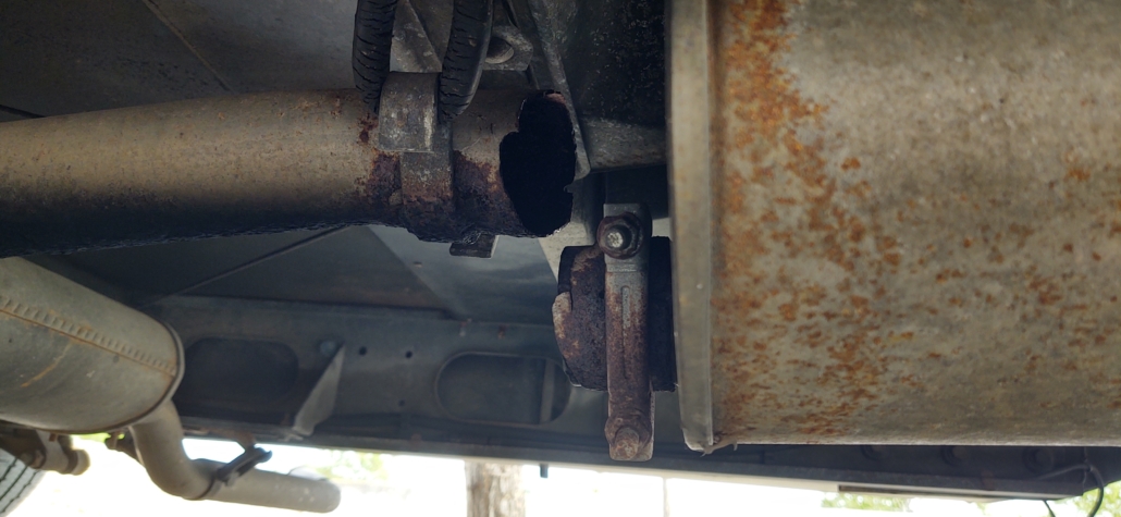 broken exhaust