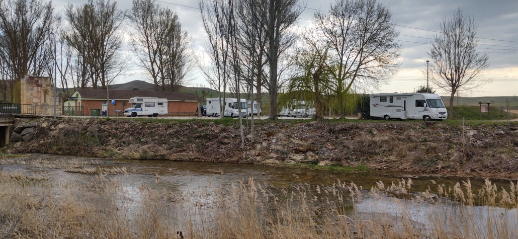 Motorhome aire at Herrera de Pisuegra
