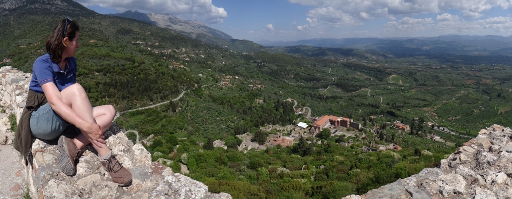 Looking Out from the Breathtaking Medieval Ruins of Mystras, Greece