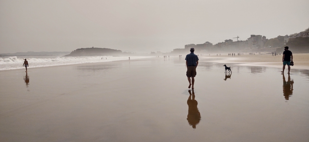 Walking the Playa Del Camello in Santander at Low Tide