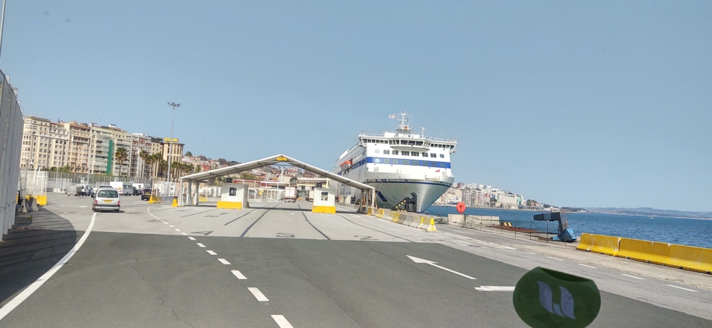 Heading for the ferry at Santander