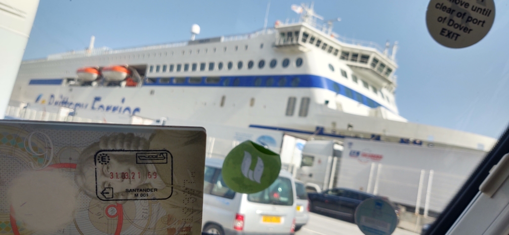 The stamp in our passports at Santander at the end of March 2021, our 90 days fully used