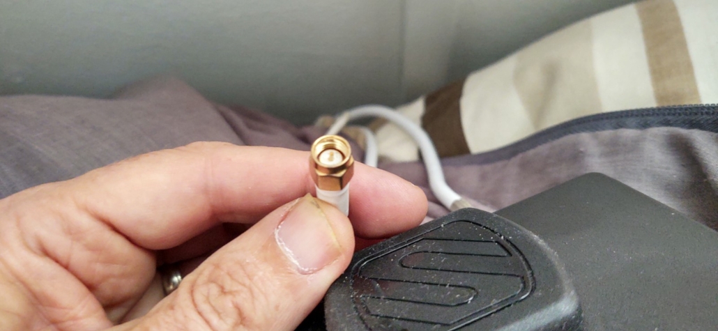 The SMA Connectors on the Antenna