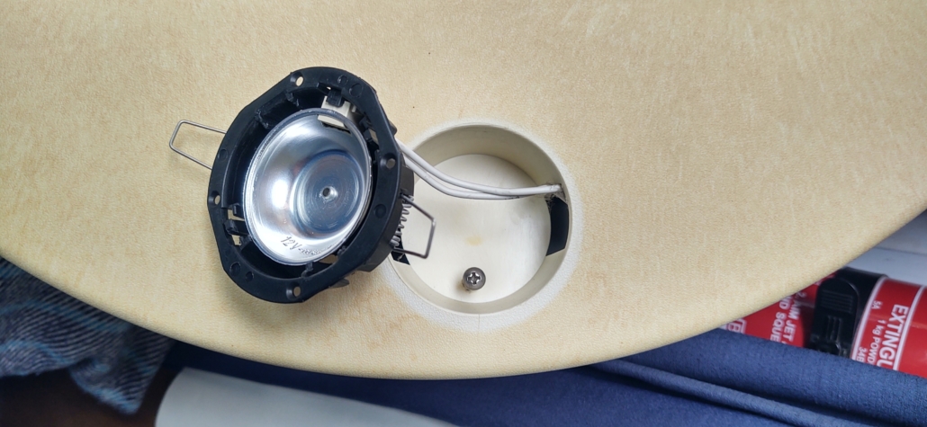 The skylight lights have screws underneath which need removing.