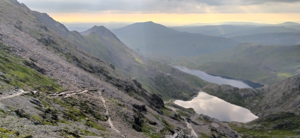 The view east from the Llanberis Path as you near the Snowdon Summit