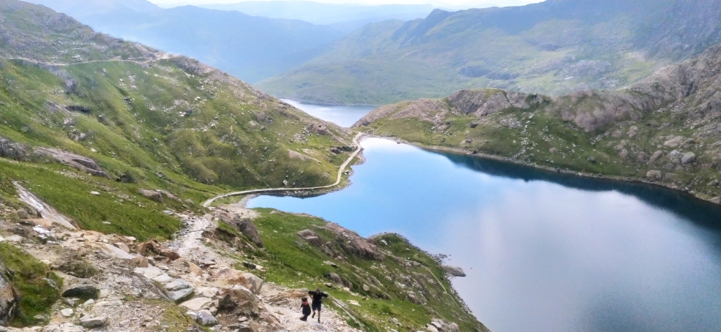 Looking down the Miner's Path on Snowdon
