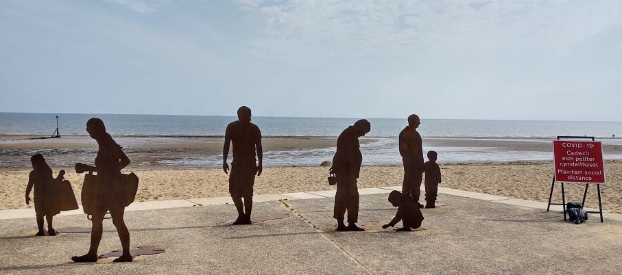 art on promenade colwyn north wales
