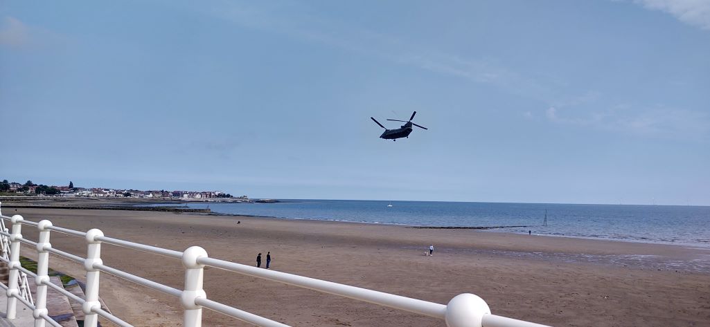chinook over colwyn bay north wales