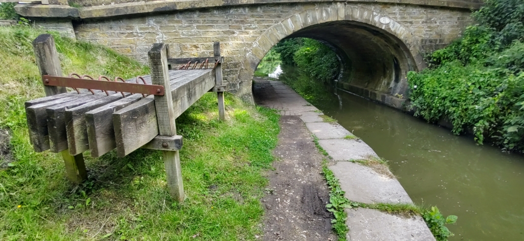 We're not entirely sure what these planks are for, they seem to be to create a temporary dam in the canal